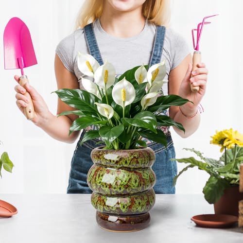 5 inch Ceramic Plant Pot - Flower Pot for Indoor Plants with Drainage Hole - Image 7