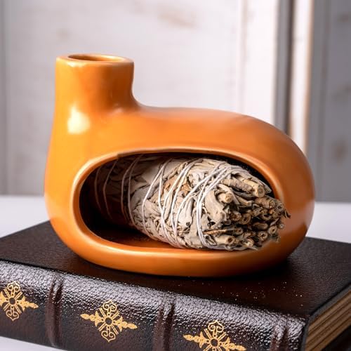 Ceramic Palo Santo Holder, Handcrafted Incense Burner Ash Catcher for Sage - Image 5