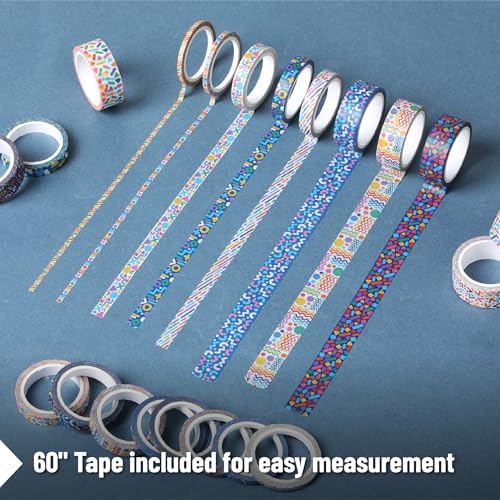 Mr. Pen- Washi Tape Set, 21 Rolls, Assorted Sizes, 5 Yards/Roll - Image 6