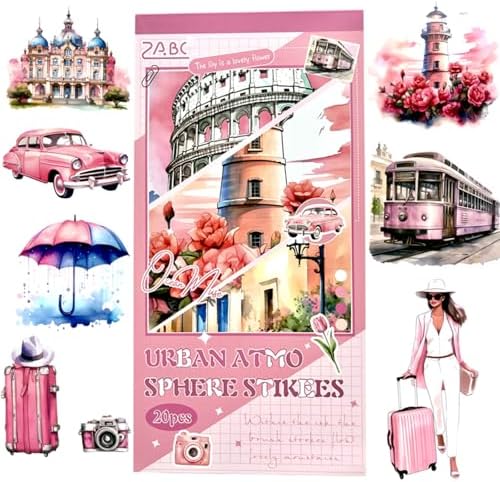 Aesthetic Journaling Sticker Books for Adults - Pre-Cut Scrapbook Stickers Vintage 20 Sheets Junk Journal Supplies Watercolor Scrapbooking Stickers Planner Cottagecore Decorative DIY Arts Craft Making by Unknown