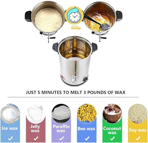 Electric Candle Making Melting Pot, Non-Stick Candle Melter, Soy Wax and Beeswax Candles, DIY Candle Making Complete Kit, for Adult and Beginners,10L - Image 4