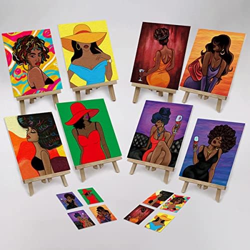 8 Pack Pre Drawn Canvas for Painting for Adults Sip and Paint Party Supplies Painting Kit 8x10 Stretched Outline Canvas Paint Party Favor for Artist Beginners - Image 2