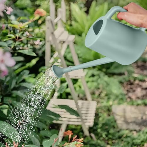 ZXJ Plant Watering Can - for Indoor and Outdoor Home Garden Plants - with Long Spout - Light Green - 1/2 Gallon - Image 7