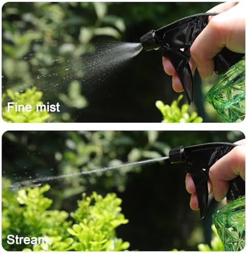 OFFIDIX Fine Mist Plant Mister, Handheld Pressure Glass Spray Bottles, 0.35L/11.8oz Watering Can with Adjustable Nozzle for Outdoor Indoor Gardening and Cleaning Work (Green) - Image 4