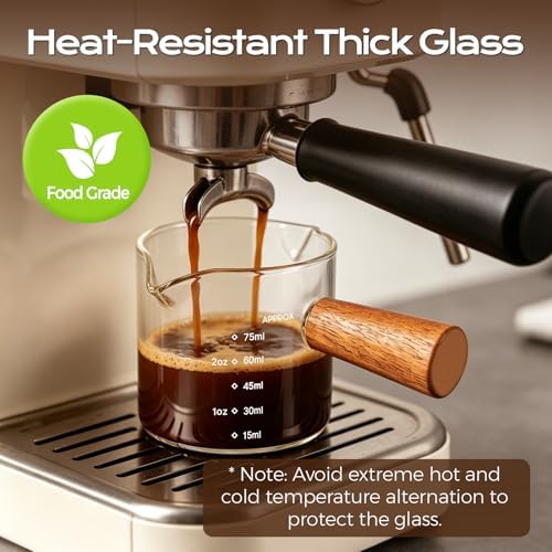 YARRAMATE 2.5oz Double Spout Espresso Shot Cups, 2 Pack with Handle - Image 3