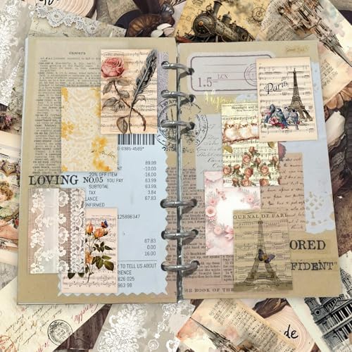300 Pcs Vintage Washi Stickers Book - Image 6