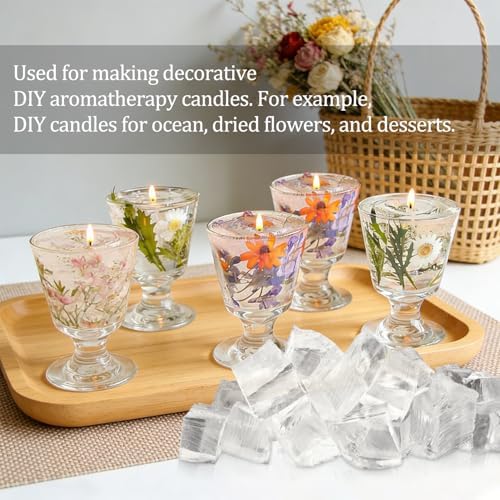5LB Jelly Wax for DIY Candle Making, Soft & Elastic Crystal Clear Gel Wax for Candle Making & Decorative Accents & Handcraft Scente Candles. - Image 5