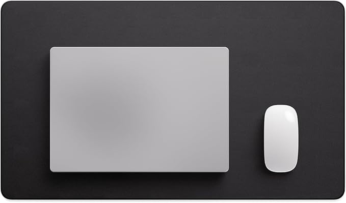 Jotsome Leather Desk Mat, Non-Slip Desk Blotter Pad - Desk Protector for Office, Home, Laptop, and Desktop, Gift for The Holidays or Christmas (Black, 24" x 14")