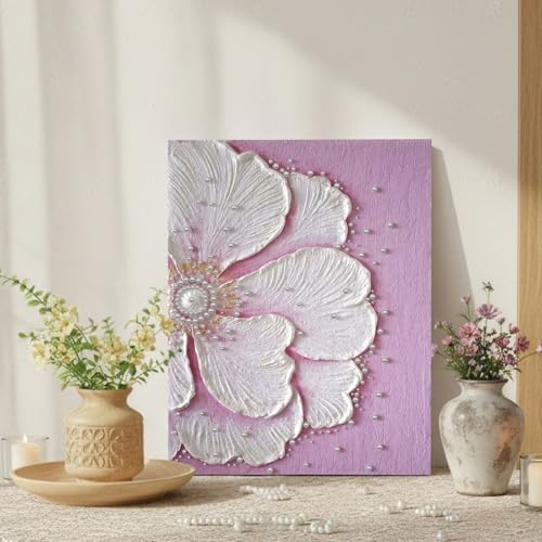 DIY Pearl Painting with Frame, Creative Design, Handmade Stress-Relieving Home Wall Decoration, Includes Frame and Tools-Flower-4 - Image 6