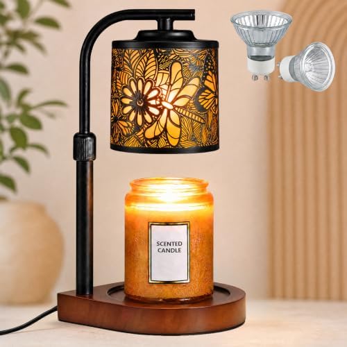 Candle Warmer Lamp with Timer & Dimmer- Electric Wax Melt Warmer with Adjustable Height for Scented Candles, Home Décor Fragrance and House Warming Birthday Gifts for Women Mom by Maromamix