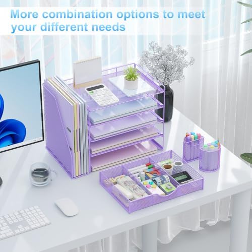 gianotter 5-Tier Desk Organizer with Drawers and File Holders - Image 4