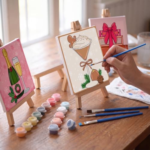YooNotee 6 Pack Christmas Paint by Numbers Kit - Image 5
