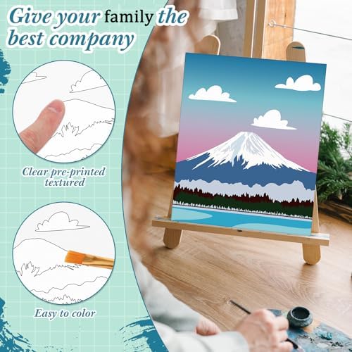 Sherr 12 Pcs Pre Drawn Canvas for Adults,Landscape,8 x 10 Inch - Image 3