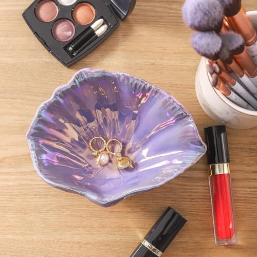 Ceramic Shell Jewelry Tray,Ring Holder,Trinket Dish,5.75 Inch - Image 4