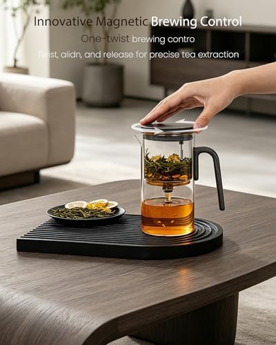 ZENS Magic Teapot with Infuser and Magnetic Lid for Loose Leaf Tea, 28oz - Image 2