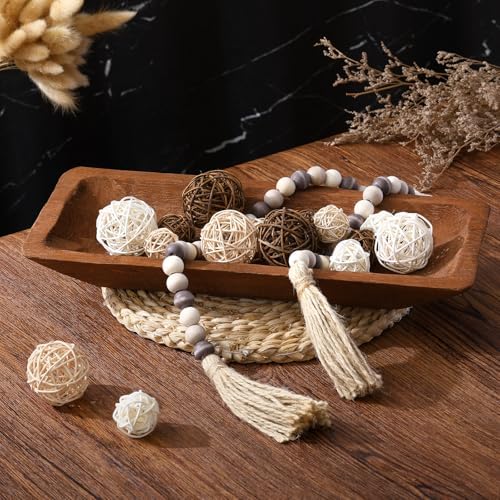 Teenyyou 17 Pcs Wooden Centerpiece Table Decorations, Brown - Image 3