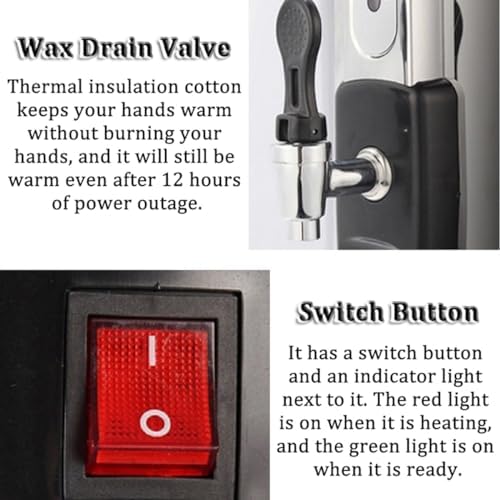 Electric Wax Melter with Faster Pour Spout and Temperature Controller, DIY Candle Making Kit Soy Wax Melting Pot for Adults, 12l - Image 6