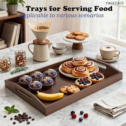 Bamboo Tray for Ottoman, 13.7"x8.6"x2" Small Serving Trays - Image 6