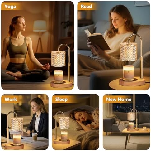 Engpure Candle Warmer Lamp with Timer & Dimmable – Elegant Wax Melter for Jar Candles, Auto-Off 2H/4H/8H Housewarming & Birthday Gift for Women/Mom, Home Decor Essentials - Image 6