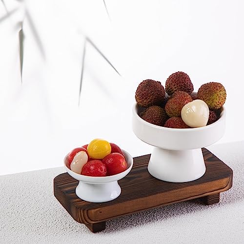FLYIEE Wood Risers for Decor Display, Bathroom Counter Sink Decor, Dish Soap Tray Wood Tray for Kitchen Counter, Small Wooden Soap Stand, Wood Soap Pedestal, Soap Dispenser Stand Modern Farmhouse - Image 3