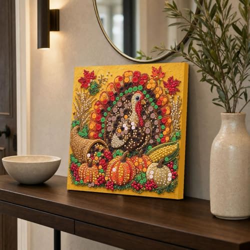 Framed Button Art Kit 11.8" DIY Mosaic Craft for Adults(Turkey) - Image 3