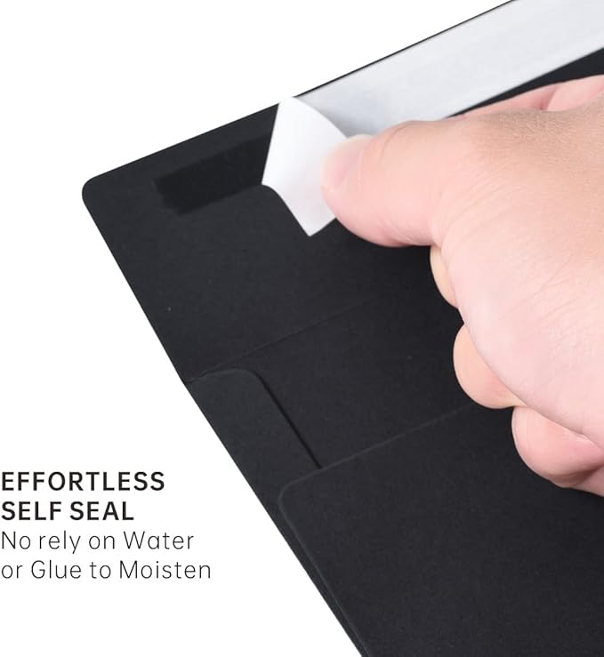 Keketer A7 Black 5x7 Envelopes 50 Pack Self - Seal, for 5x7 Cards, Weddings, Invitations, Baby Shower 5.25 x 7.25 Inches