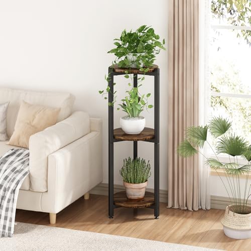 3 Tier Plant Stand Indoor Corner Tall Round Shape Plant Shelf - Image 2