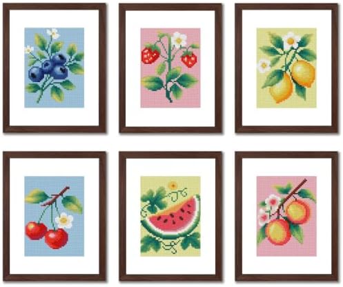 Aestalrcus 6 Pcs Small Diamond Art Kits Fruits Diamond Art Kits for Adults by Aestalrcus