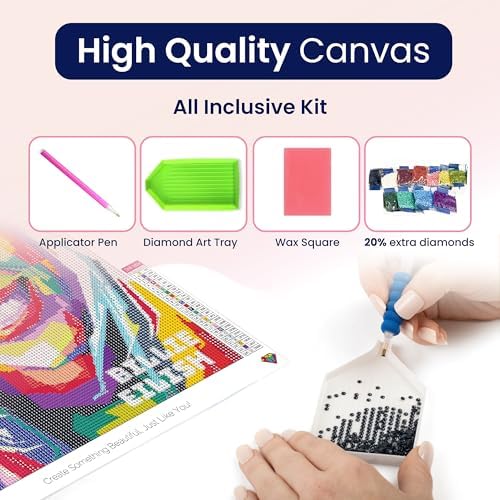 5D Diamond Art Kit for Adults Full Round Drill DIY Wall Decor Canvas 12x16 - Image 6