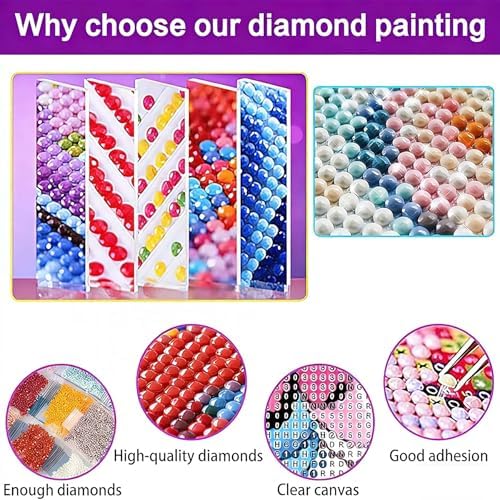 Diamond Art Kits for Adults, Wild Flowers Diamond Painting Kits for Adults - Image 5