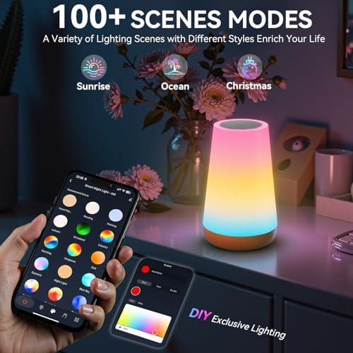 Auxmir Smart Night Light, App/Voice Control Table Lamp with Timer(Corded) - Image 3