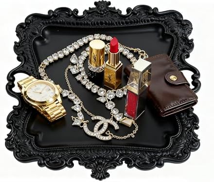 khtumeware 1 Pack Jewelry Dish Matte Black Jewelry Trays ideal for holding jewelry rings and small trinkets. - Image 6
