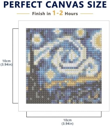 JATOK Square Diamond Art Kit for Adults with Frame, Starry Night 4 x 4 in - Image 2