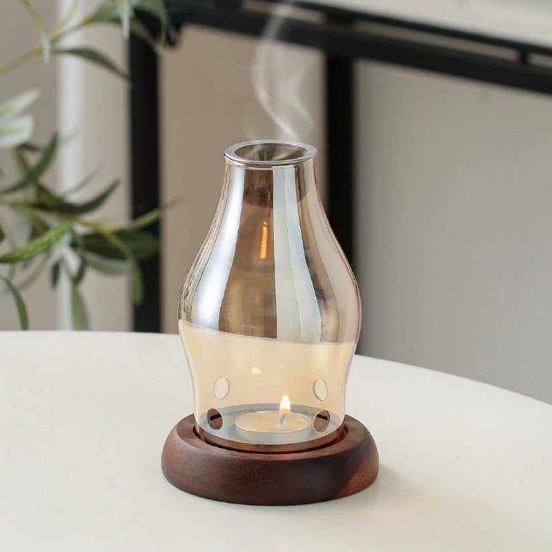Delicate Glass Tealight Candle Holder Frankincense Resin Incense Burner, Incense Censer, Bakhoor Burner, Charcoal Incense Burner Diffuser Furnace Home Decoration - Image 5