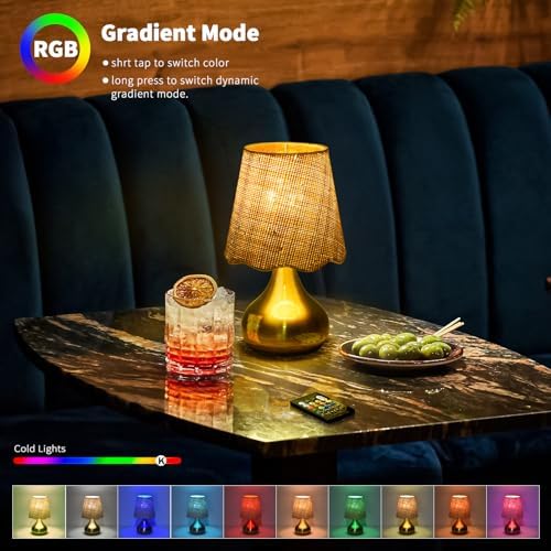 Ziqqeelam Cordless Table Lamp Rechargeable, Good Mini Table Lamp for Nightstand, Battery Operated Small Table Lamp for Small Spaces for Kitchen Counter, Bookshelf, Bedside, Bedroom, Living Room - Image 6