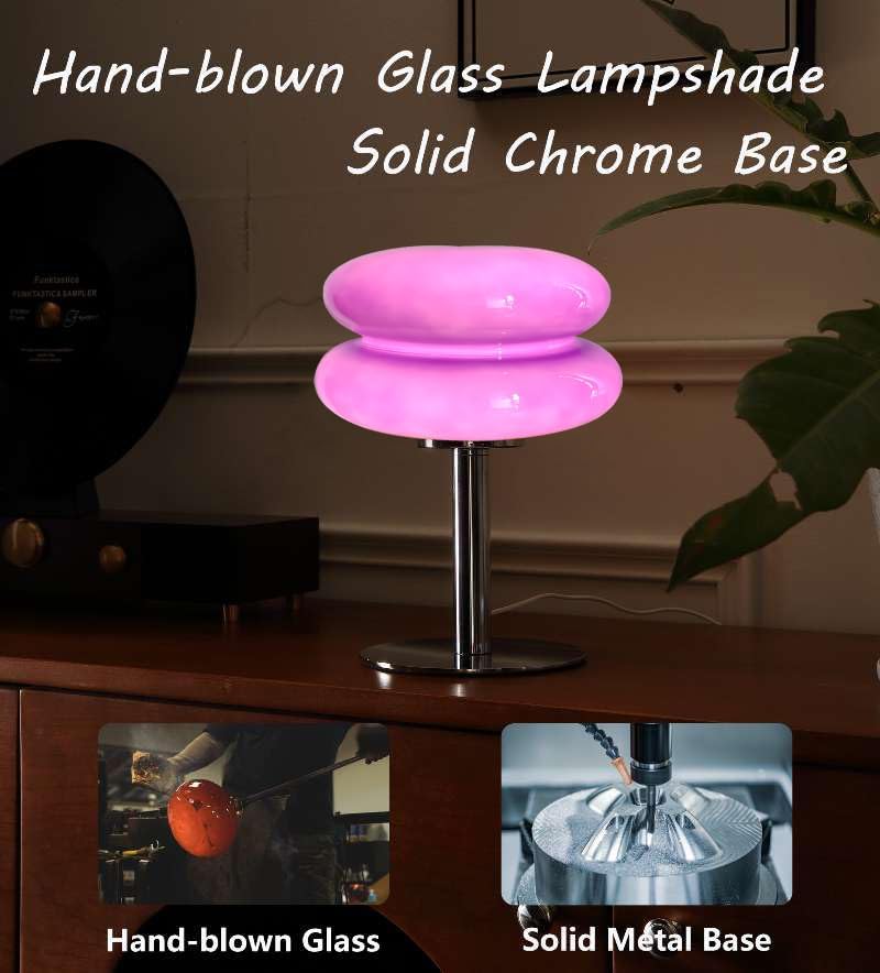 Glivpny Mushroom Lamp Table Lamp, Mid Century Modern Table Lamps (Purple) - Image 3