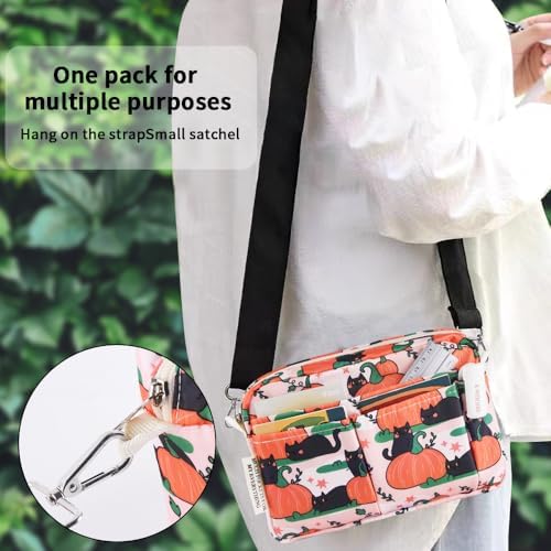 Multiple Pockets Portfolio Organizer with Zipper,Makeup Bag Pencil Pouch - Image 6