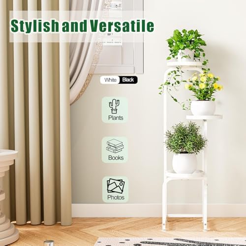 INGIORDAR Plant Stand Indoor Outdoor Corner Tiered Plant Shelf 3 Tier Metal - Image 3