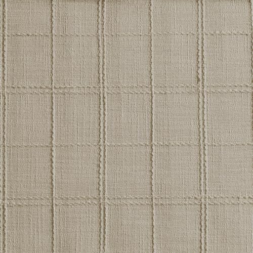 ZeeMart Linen Checked Farmhouse Table Runner, 13x90 Inches Oatmeal - Image 7