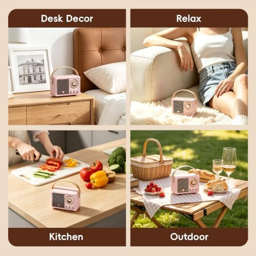 Baolira Retro Bluetooth Speaker, Gifts for Teen Girls, Cute Room Decor - Image 6