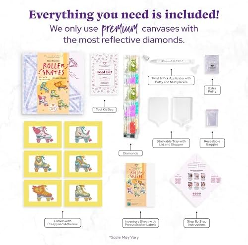 DIAMOND ART CLUB Mini Dazzles - Roller Skates Diamond Art Kits for Adults - Image 3