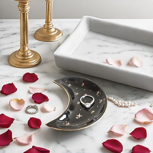 Small Moon Jewelry Dish Tray, Black - Image 2