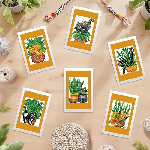 DIAMOND ART CLUB Mini Dazzles- Cats with Plants Diamond Art Kits for Adults - Image 2