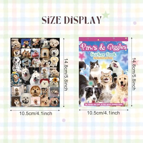 Cat Sticker Book - 1000+ Stickers, 34 Sheets of Cat & Dog Aesthetic Stickers for Scrapbooking, Journaling, Kawaii Planner | Cat Sticker Book with Meme Stickers,Glossy, Matte & Textured Finishes - Image 6