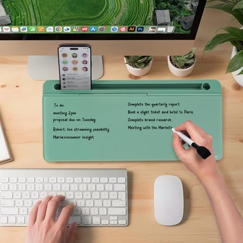 Varhomax Glass Desk Whiteboard with Storage - Image 2