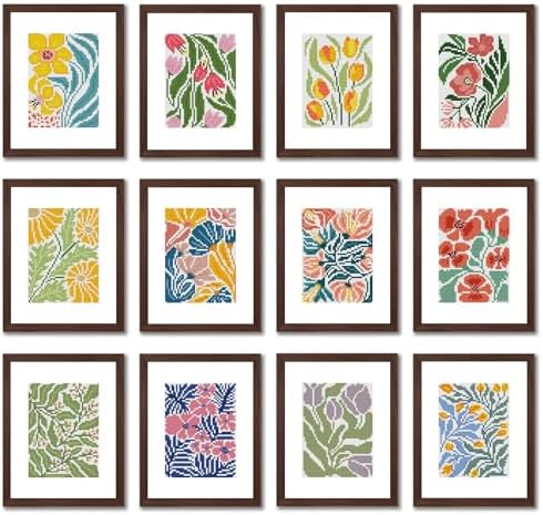 12 Pcs Small Diamond Art Kits Easy Flower Diamond Art Kits for Adults by Aestalrcus