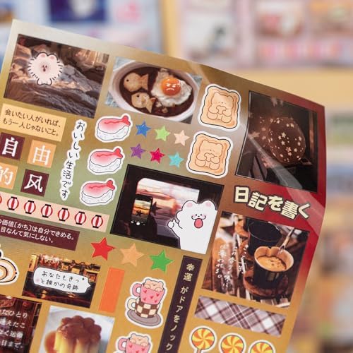 PRSTINCOL Japanese Style Sticker Book, 30 Pages of Street Scene Graffiti Adhesive Stickers for Scrapbooking Journal and Diaries, 7.7 x 4.9 Inch - Image 6
