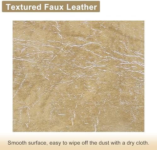 Small Lampshades Set of 2, 5.5"Top x 10"Bottom x 6.6"High, Faux Leather Tan - Image 4