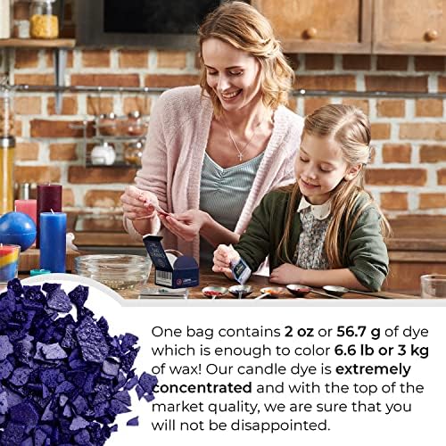 Dark Blue Candle Dye 2 oz for Soy Candle Making – Wax Color Chips - Image 3