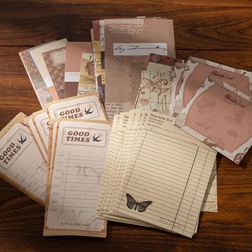 JOYCHOIC Vintage Junk Journal Supplies Kit, Brown Scrapbook Supplies, Scrapbooking and Journaling Materials, Large Collection for Women, Stationery DIY Arts Craft, Adults - Image 6